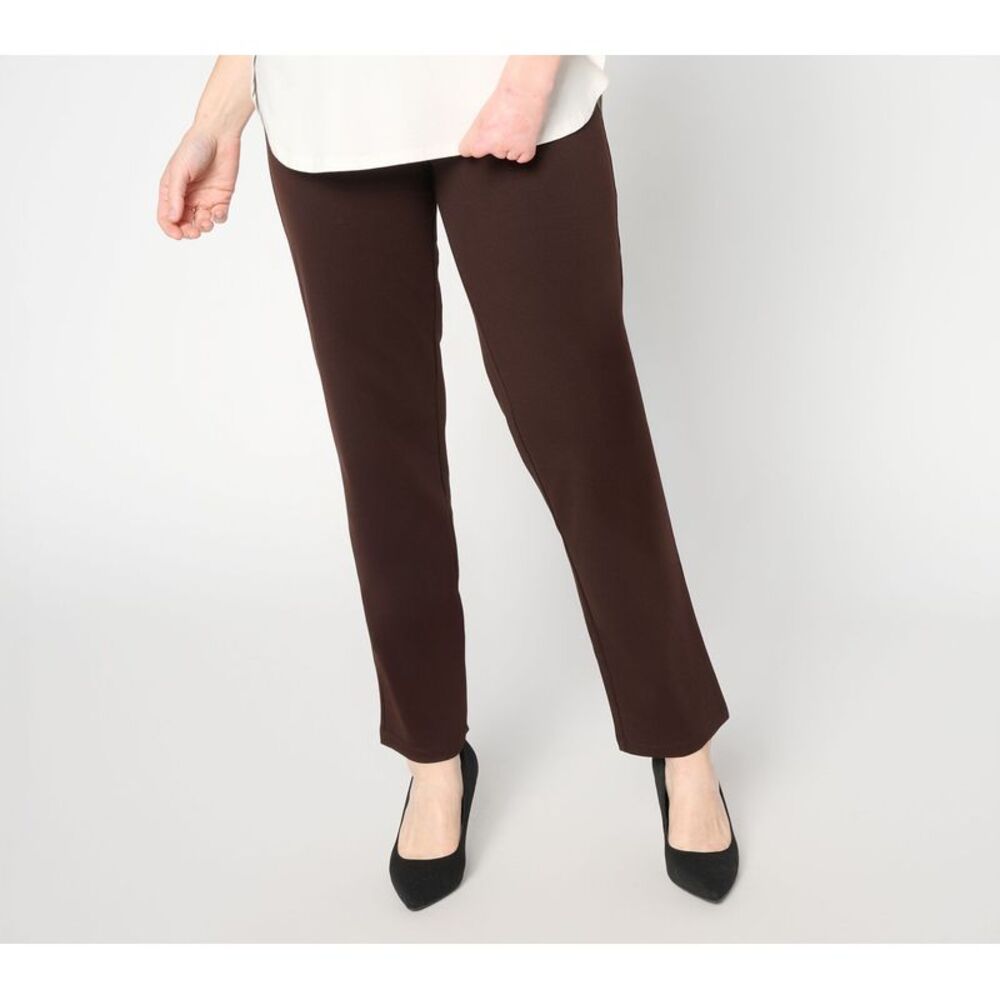 Susan Graver Women's Petite Pants 1XP Make Your Selection: Weekend Brown